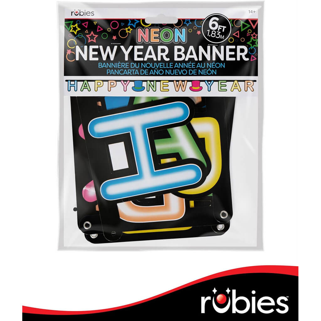 Neon New Years Banner, 6ft