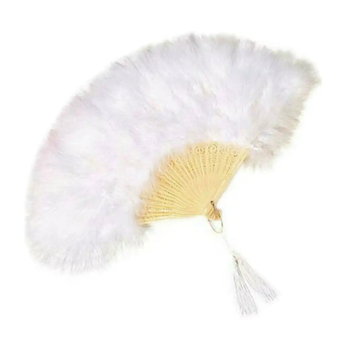 Marabou Feather Fan, White