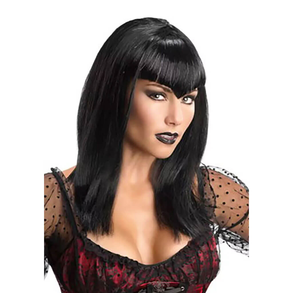 Glitter Vamp Wig, Black