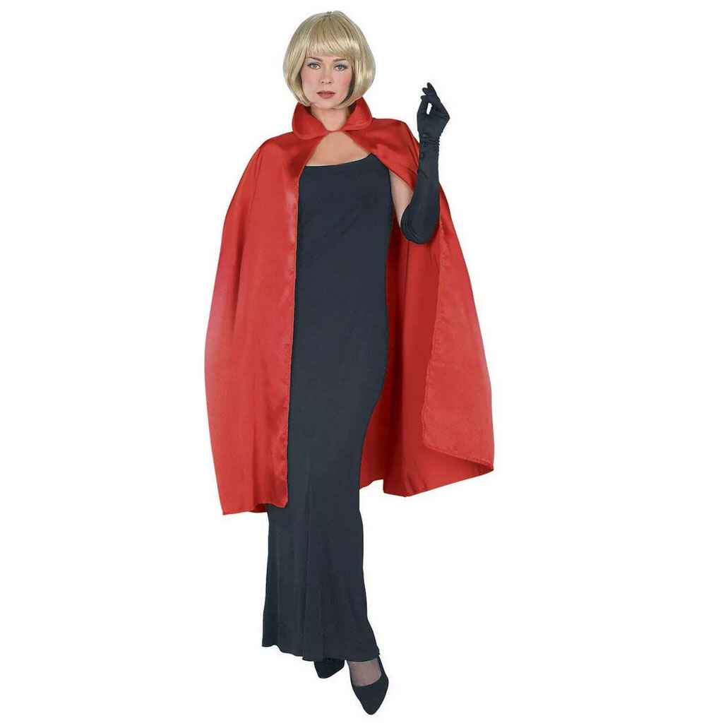 Red Satin Cape, 45in
