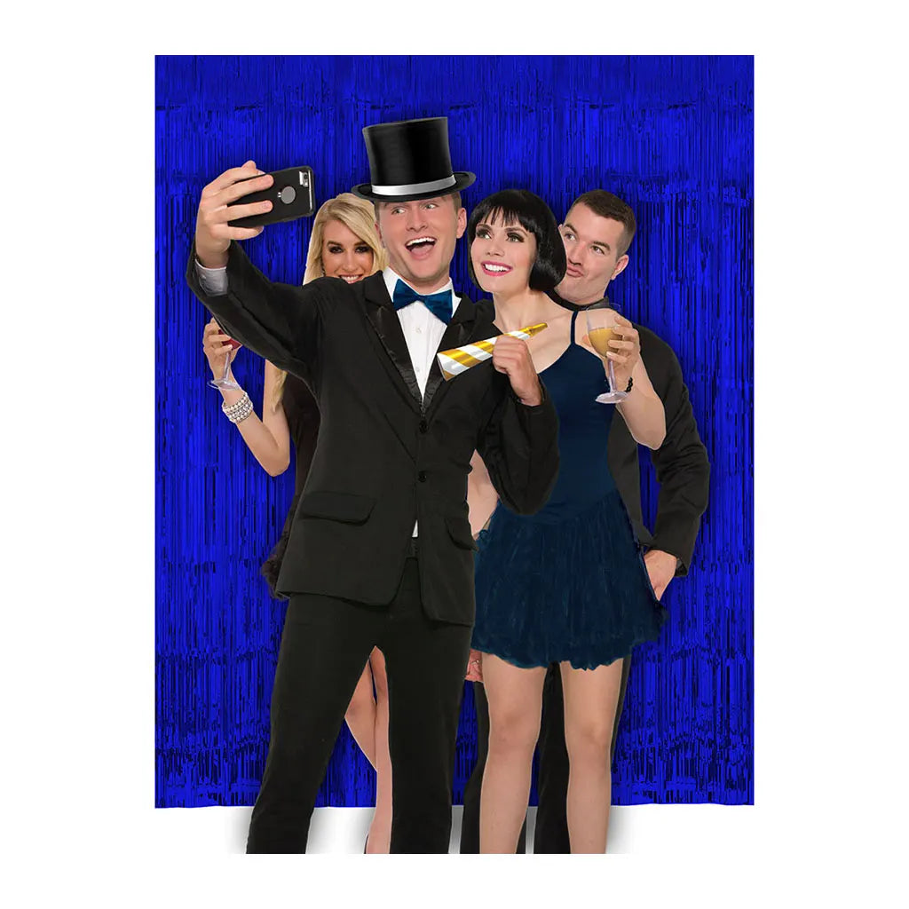 Royal Blue Foil Backdrop, 8ft x 6ft