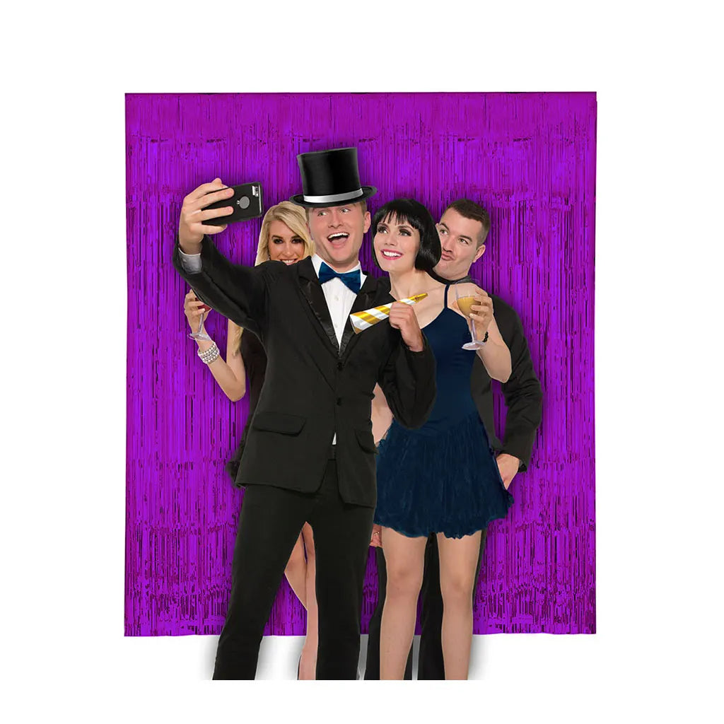 Purple Foil Backdrop, 8ft x 6ft