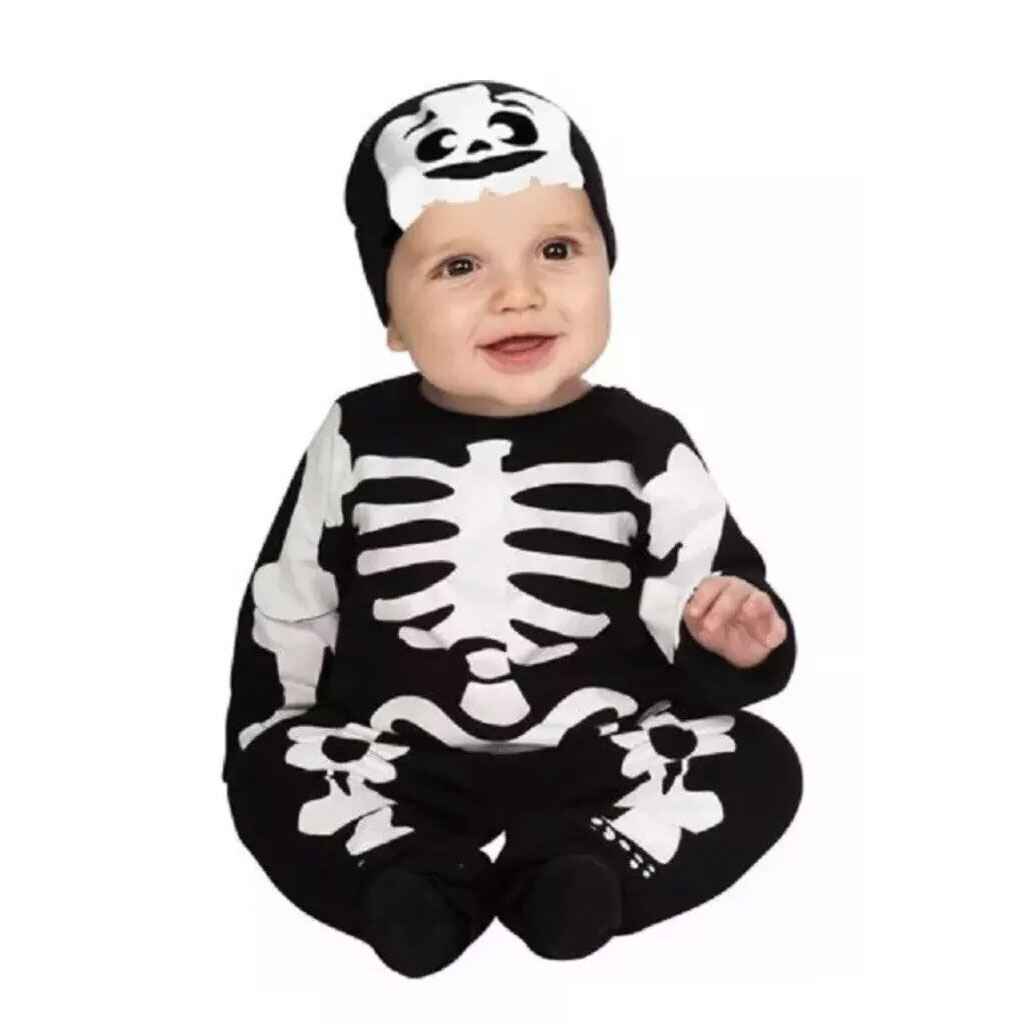 Black/White Skeleton 6 to 12 Months