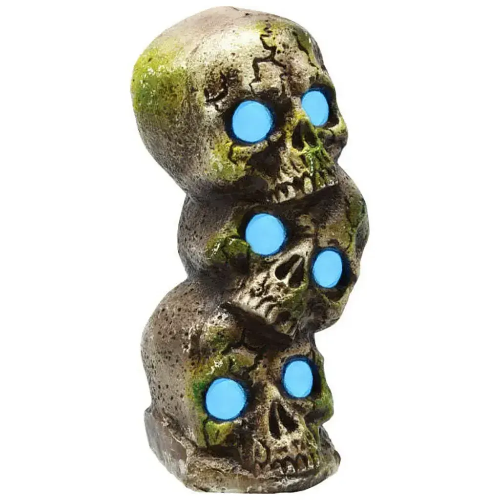 Light Up Swammy 3-Skull Stack, 13.4in