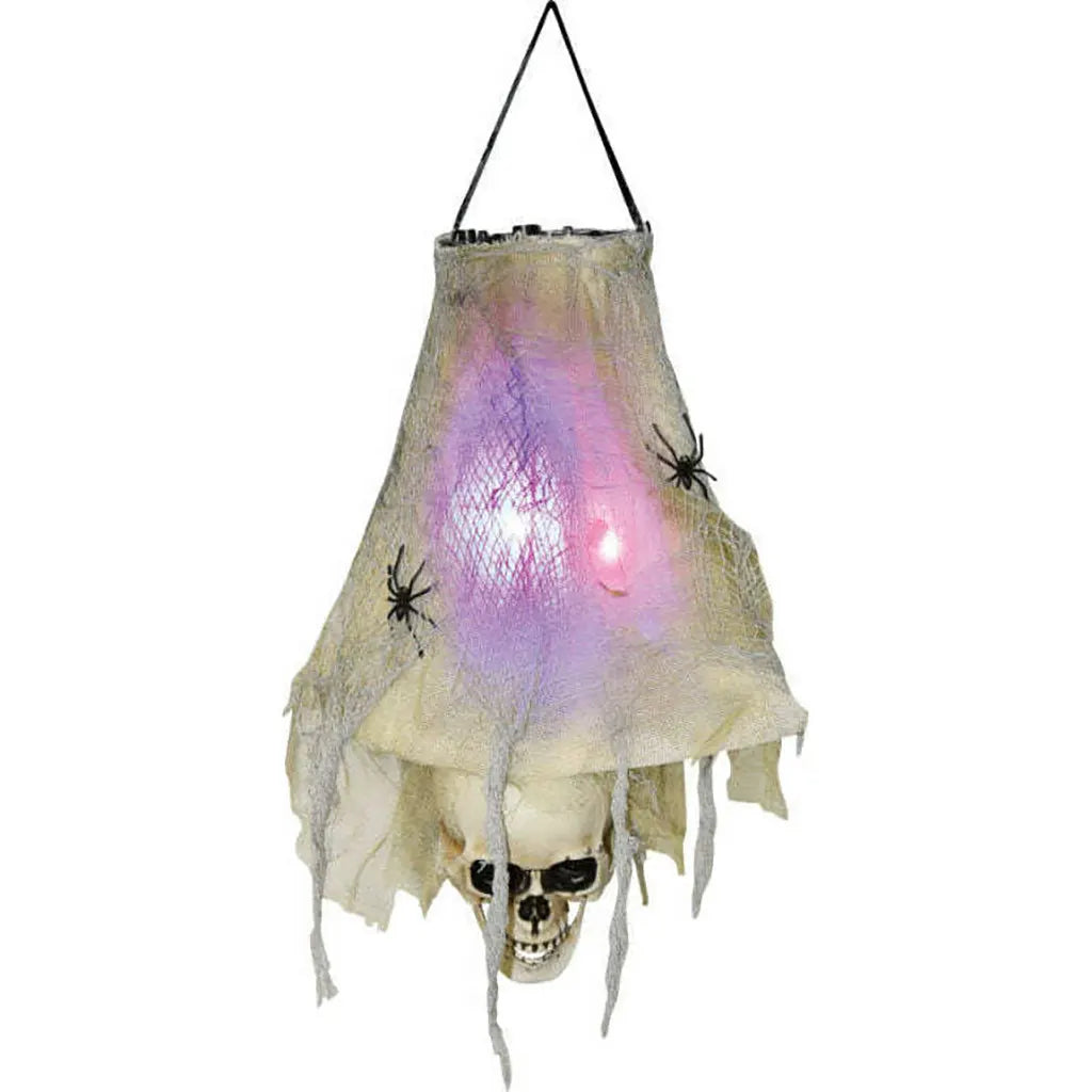 Light Up Hanging Skull Lantern, 19.7in