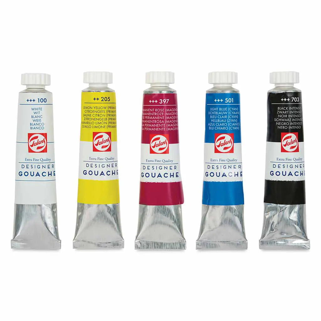 Gouache Extra Fine Mixing Sets, 5-Color Mixing Set - 20ml Tubes