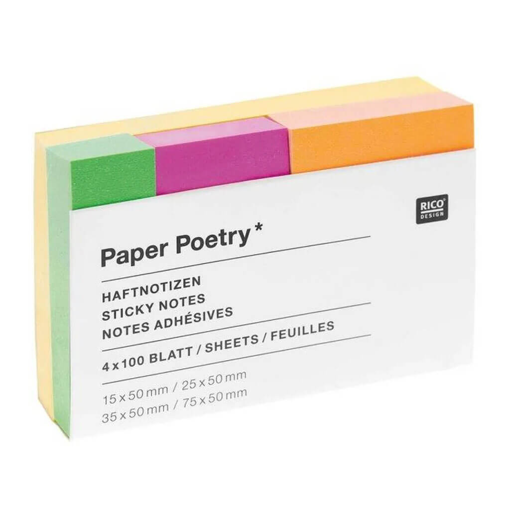 Sticky Note Sets Neon Yellow/Green, Set/4