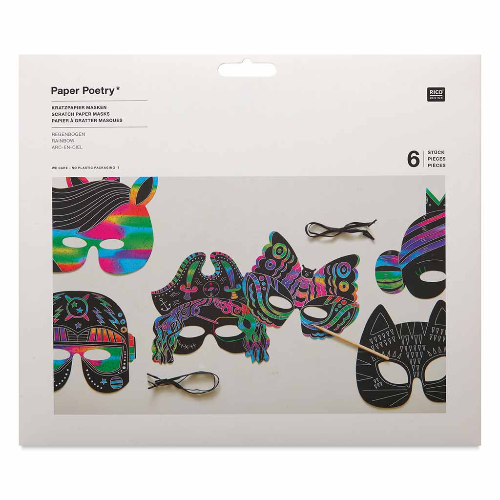 Scratch Paper Masks Set/6