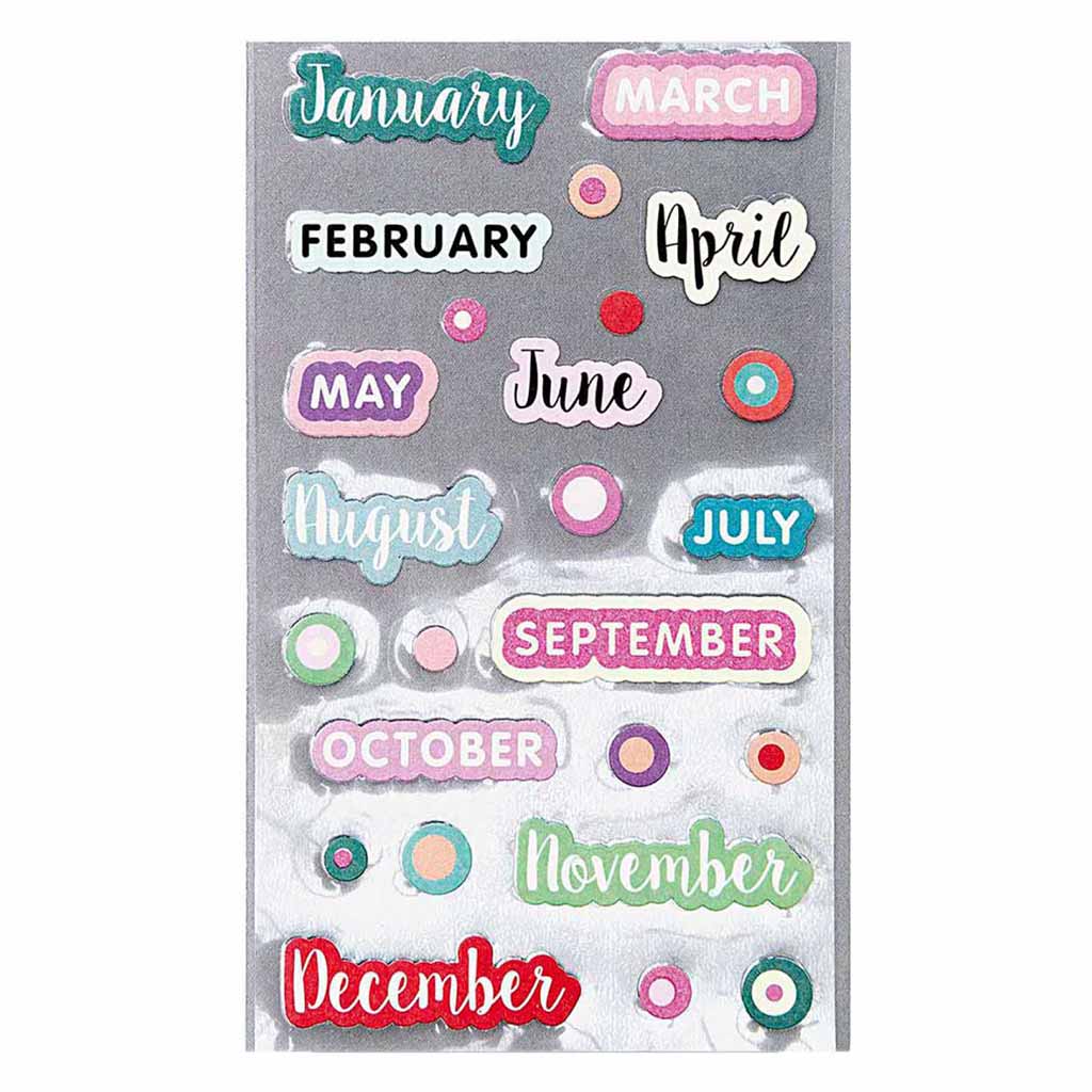 Months Sticker 4 Sheets