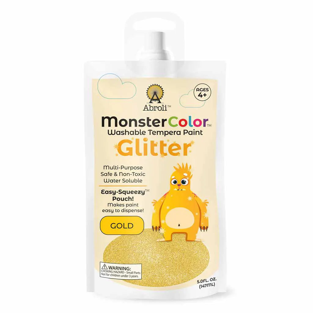 MonsterColor Washable Tempera Paint Pouches Glitter