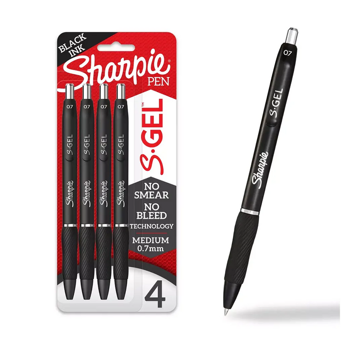 Sharpie Gel 0.7mm 4ct, Black