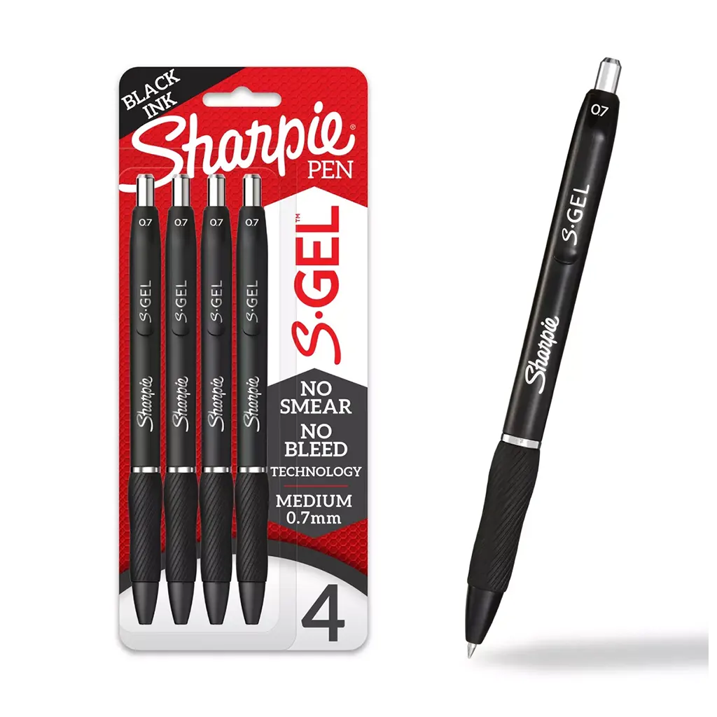 Sharpie Gel 0.7mm 4ct, Black