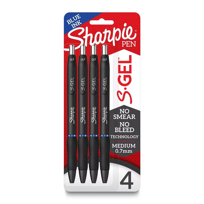 Sharpie Gel 0.7mm 4ct, Blue