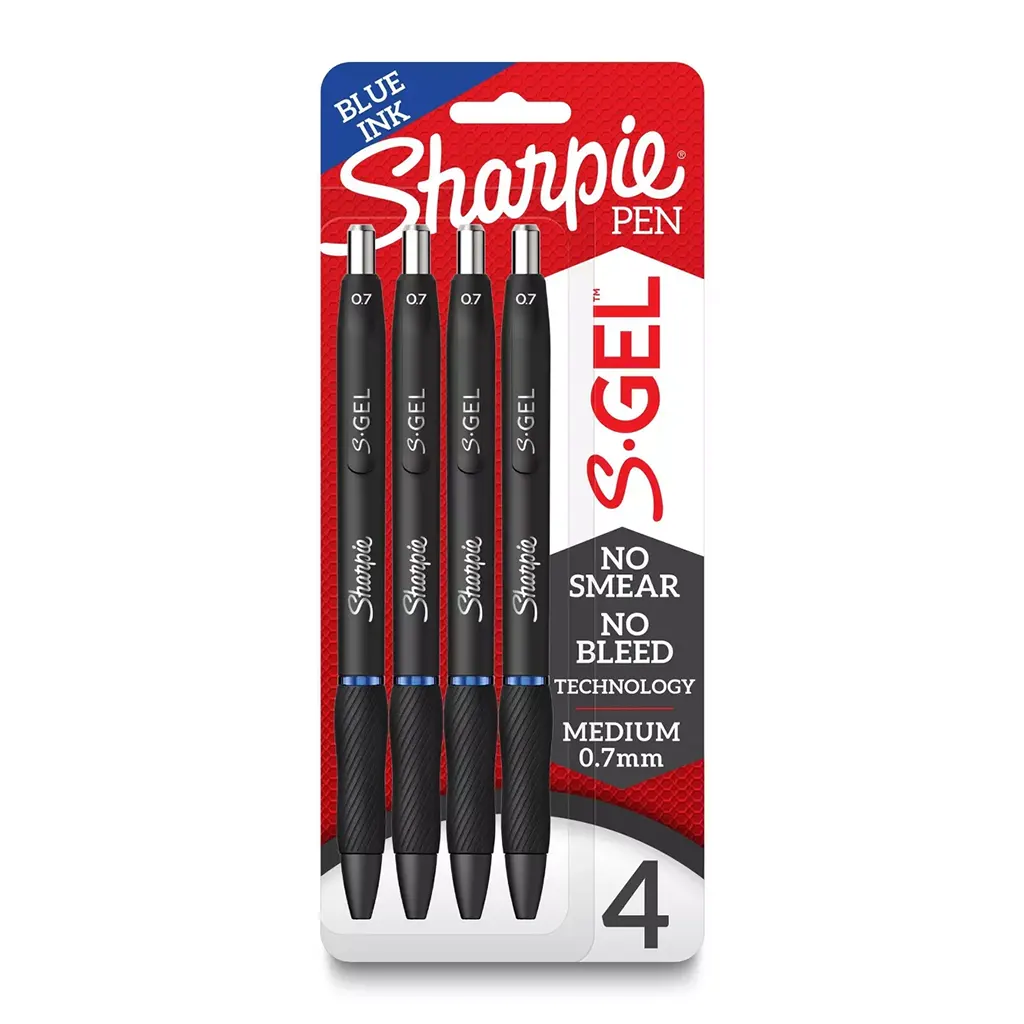 Sharpie Gel 0.7mm 4ct, Blue