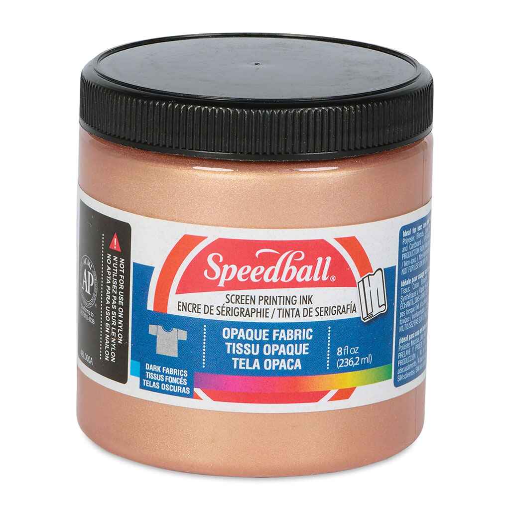 Fabric Screen Printing Ink 8oz, Rose Gold