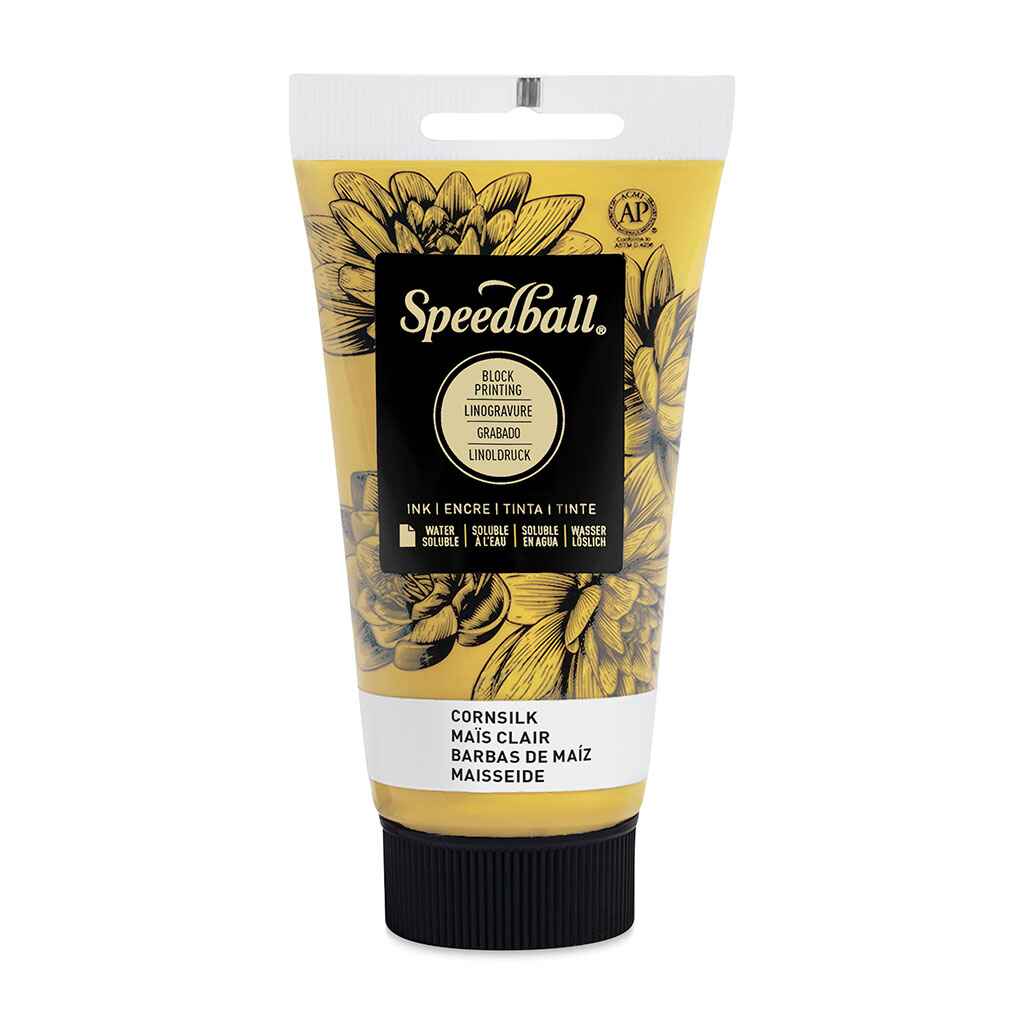 Water-Soluble Block Printing Ink 2.5oz, Cornsilk