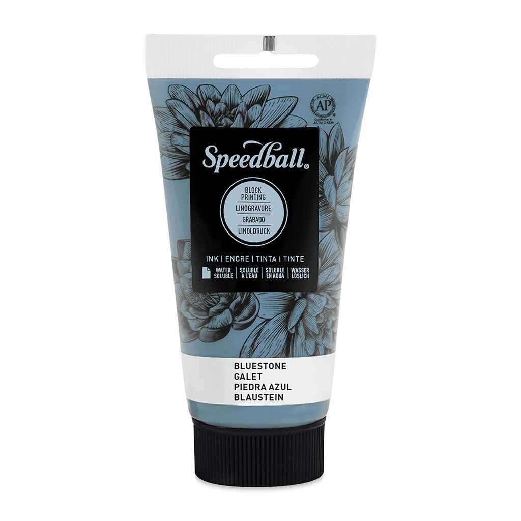 Water-Soluble Block Printing Ink 2.5oz, Bluestone