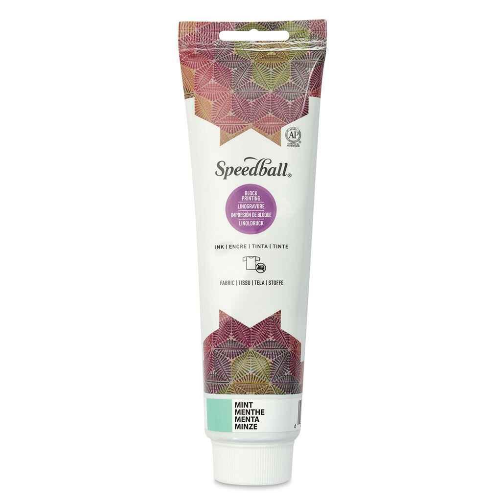 Fabric and Paper Block Printing Ink 5oz, Mint