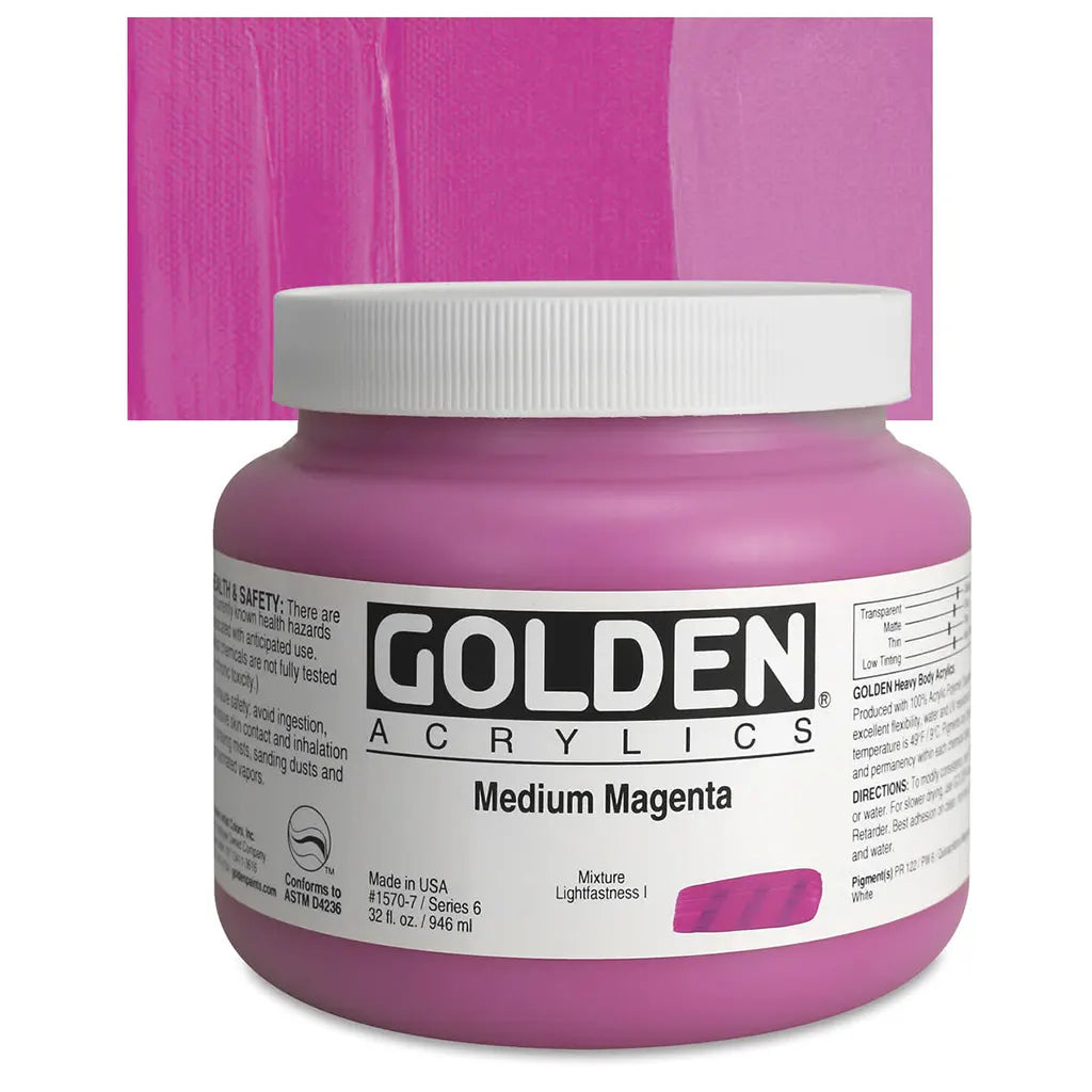 Heavy Body Acrylic SR6 32oz, Medium Magenta