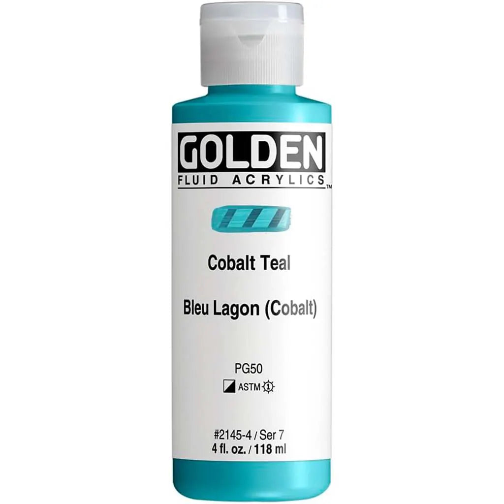 Golden Fluid Acrylic SR7 4oz, Cobalt Teal