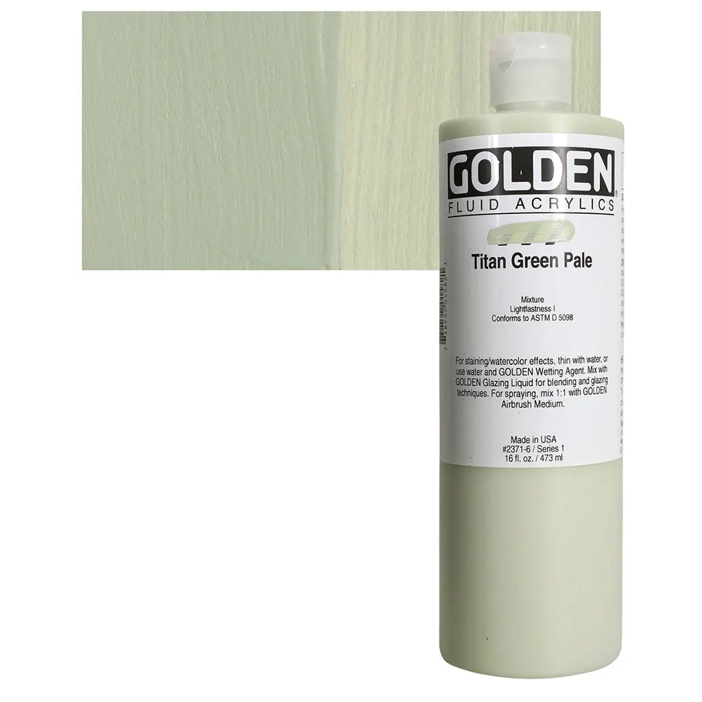 Fluid Acrylic Paint Titan Green Pale 16oz Cylinder