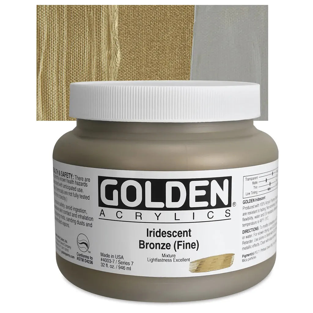 Heavy Body Acrylic Paint Iridescent Bronze (Fine) 32oz jar