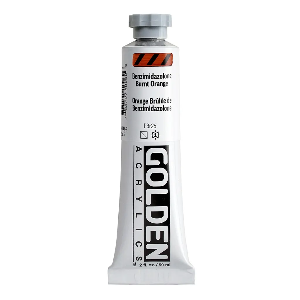 Golden Heavy Body Acrylic 2oz Benz Burnt Orange S5
