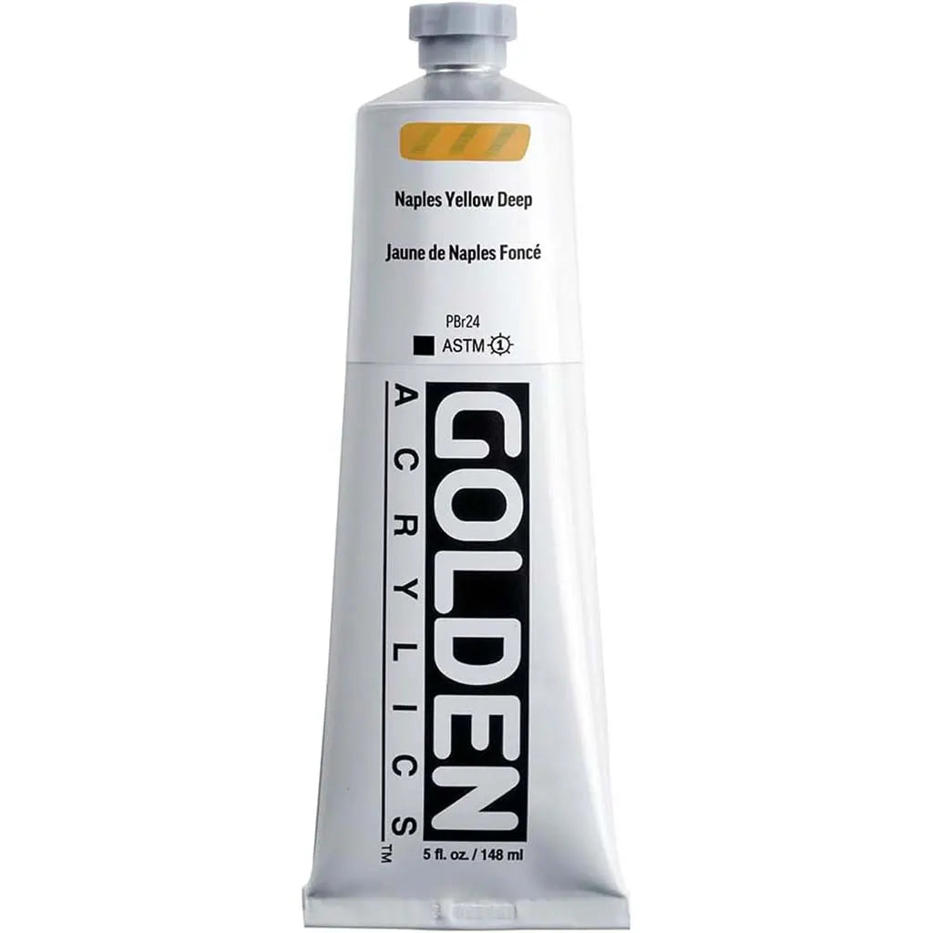 Golden Heavy Body Acrylic 5oz Naples Yellow Deep S2