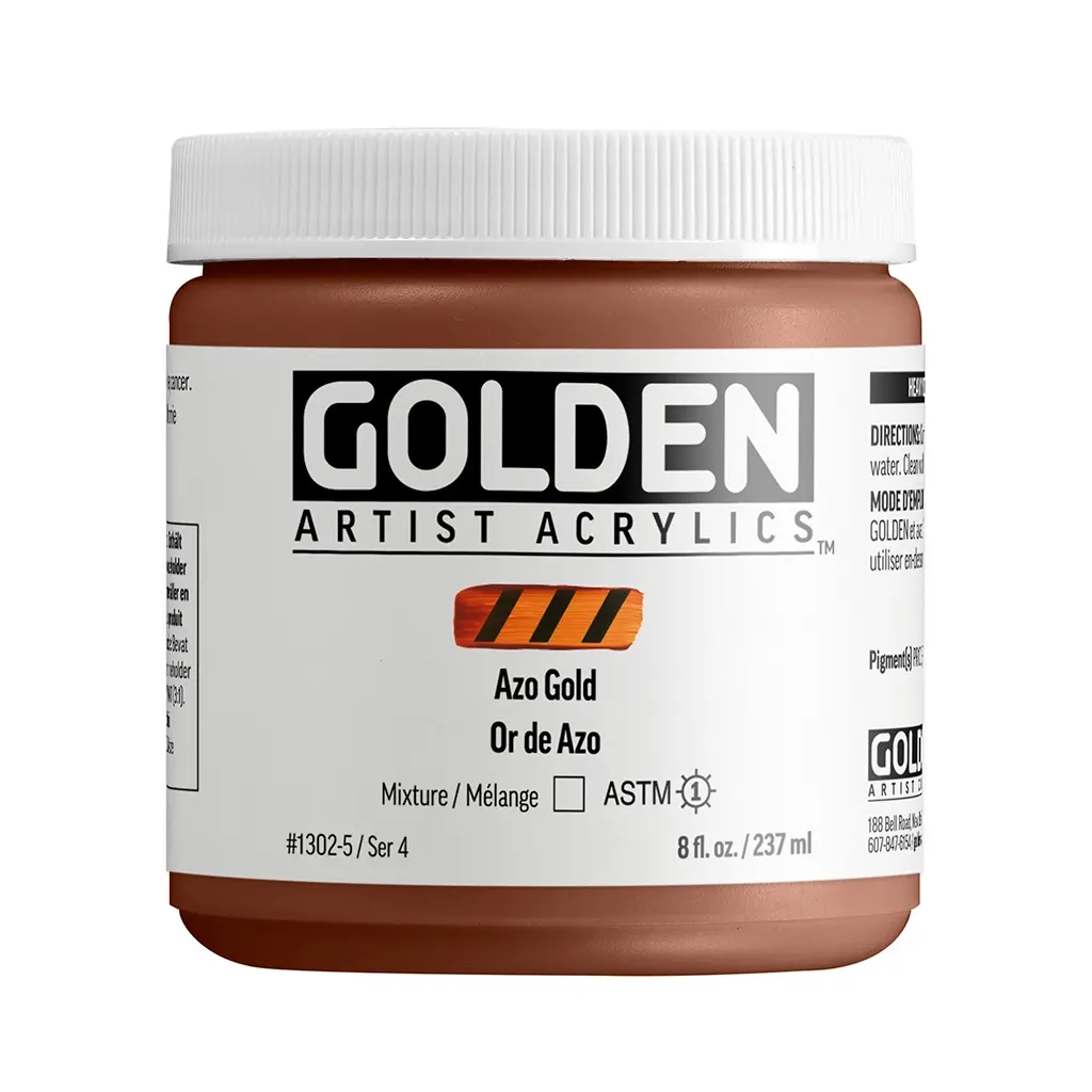 Golden Heavy Body Acrylic 8oz Azo Gold S4