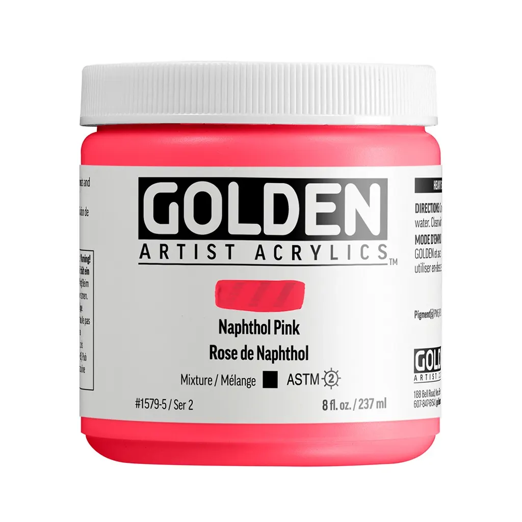 Golden Heavy Body Acrylic 8oz Naphthol Pink S2
