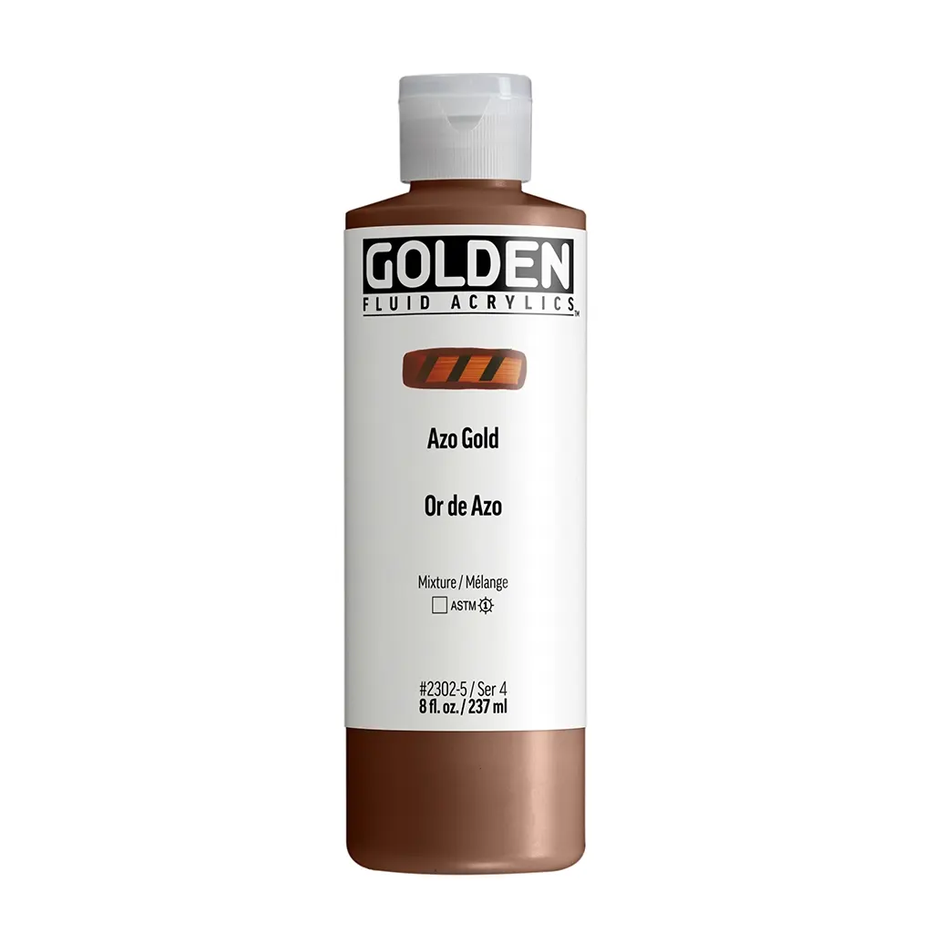 Golden Fluid Acrylic 8oz Azo Gold S4