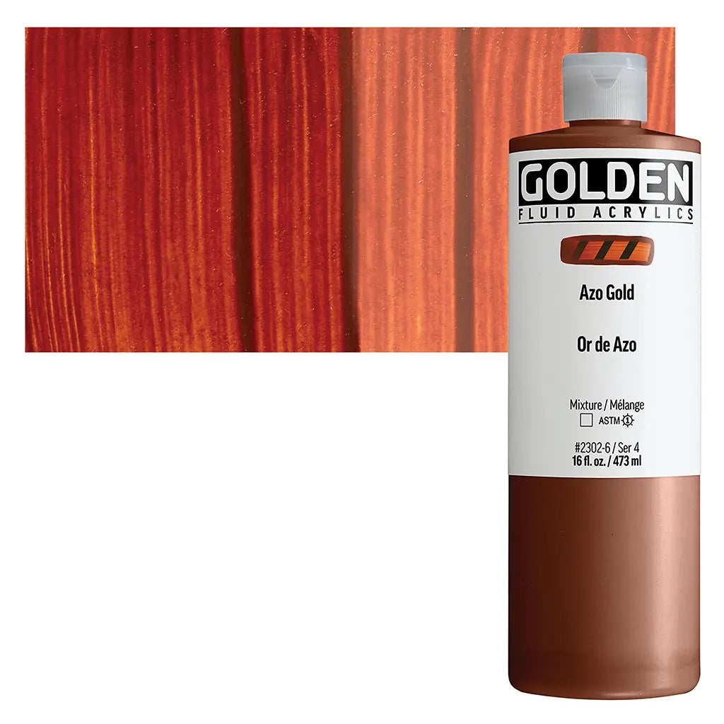 Golden Fluid Acrylic 16oz Azo Gold S4