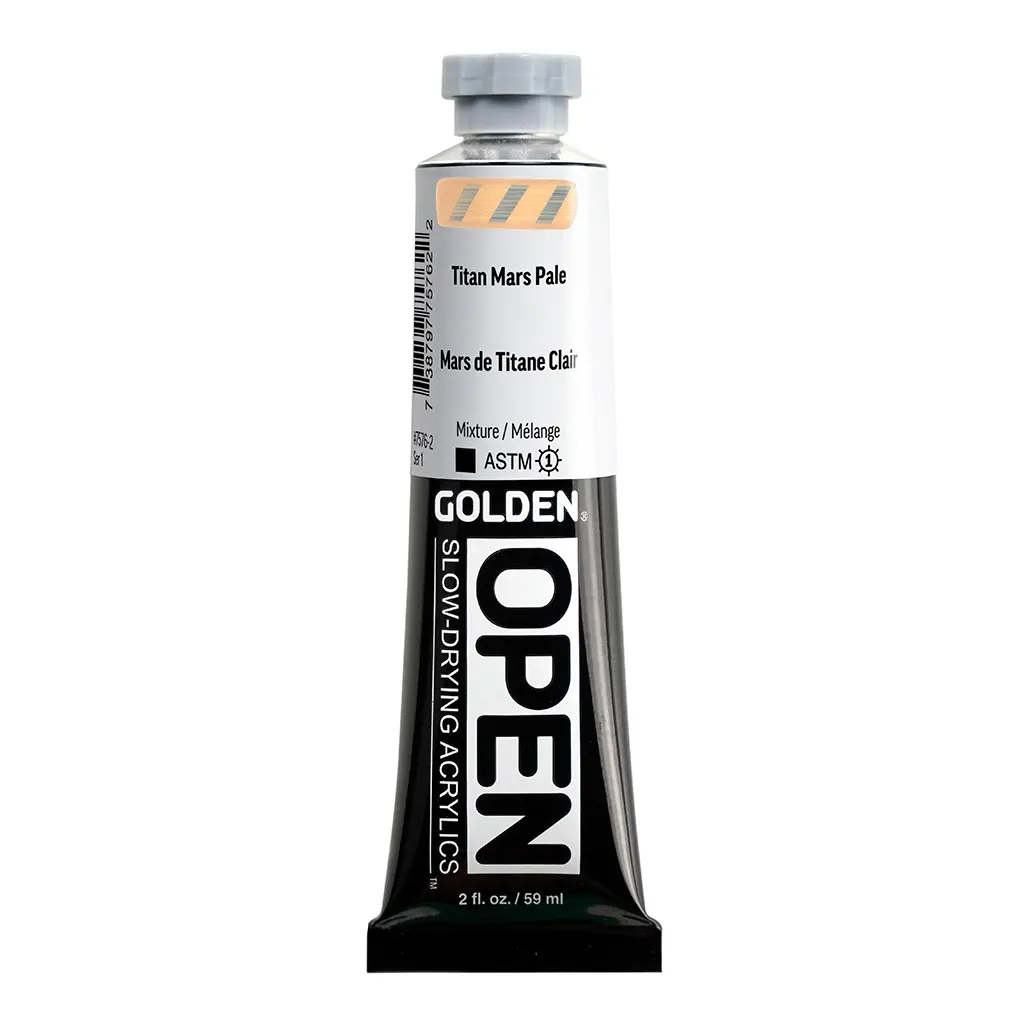 Golden OPEN Slow-Drying Acrylic Paint 2oz Titan Mars Pale S1
