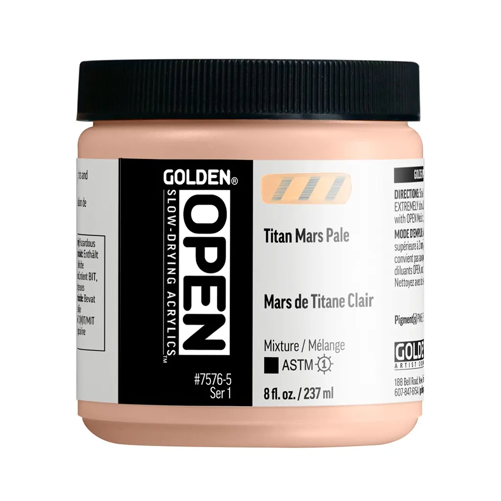 Golden OPEN Slow-Drying Acrylic Paint 8oz Titan Mars Pale S1