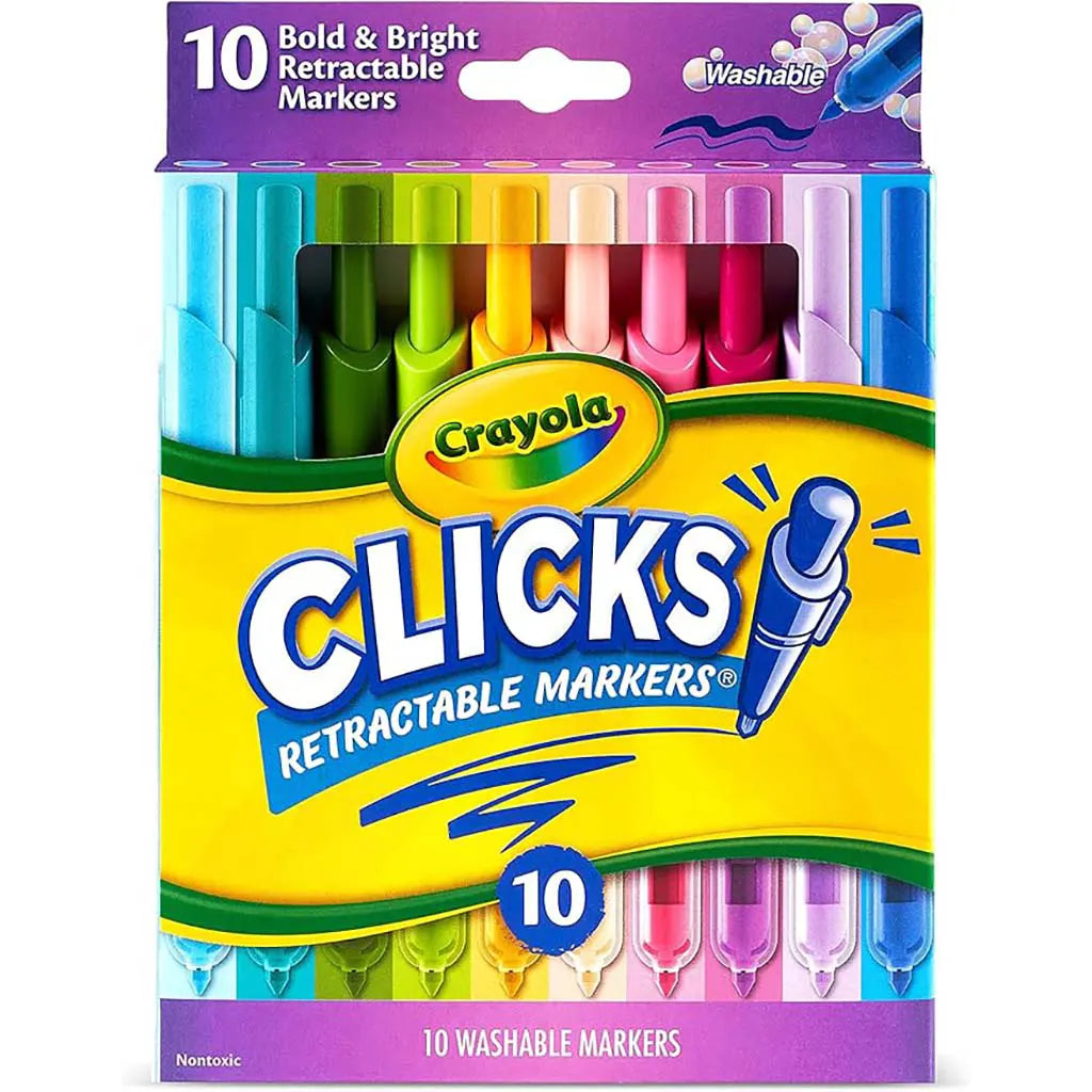 Washable Clicks Retractable Markers Bold &amp; Bright, 10ct
