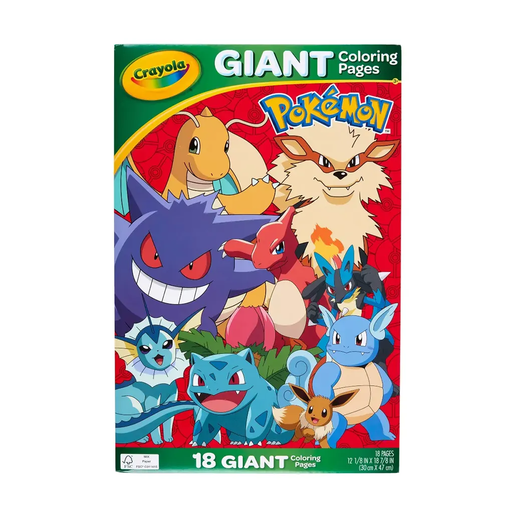 18 Giant Coloring Pages, Pokemon