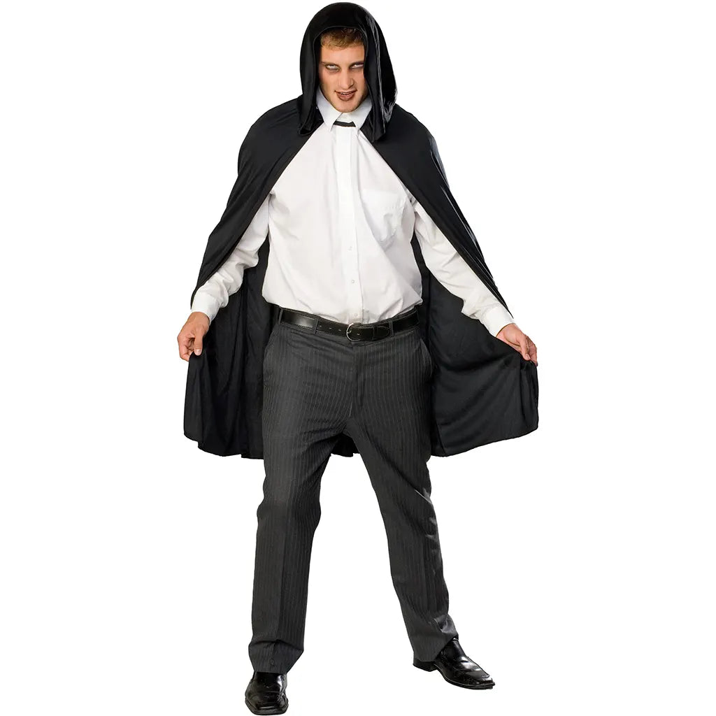 Black Taffeta Cape, 45in