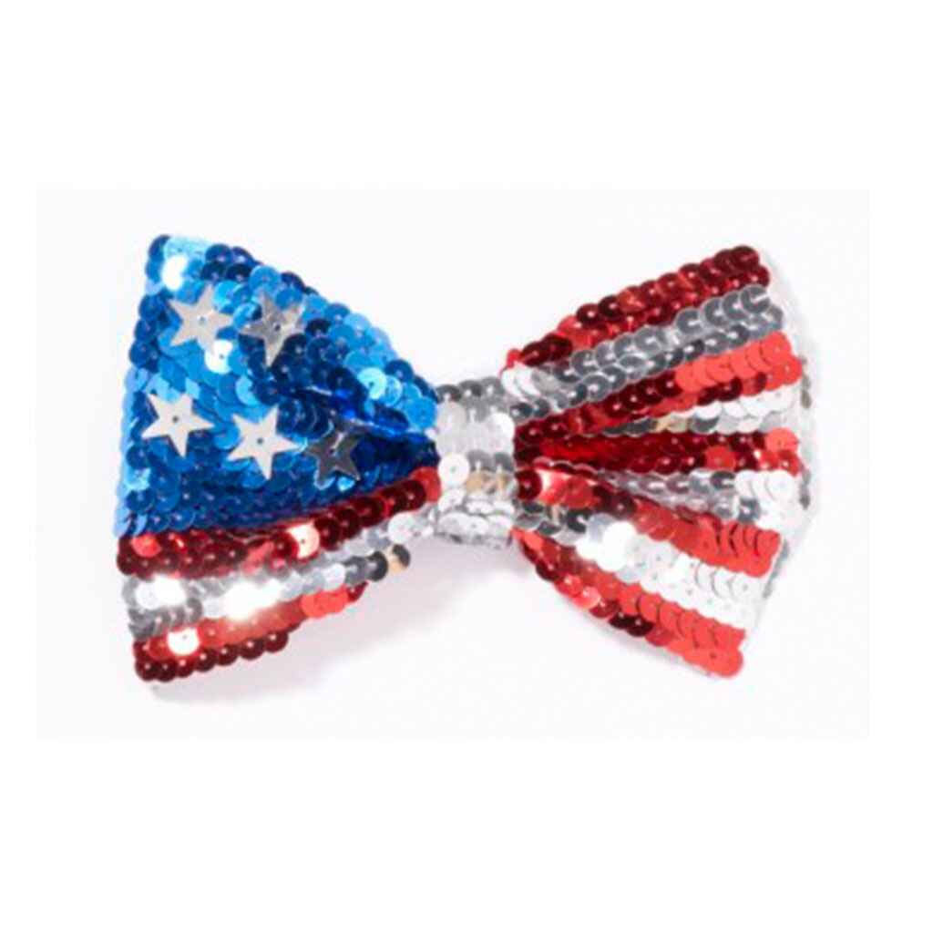 U.S.Flag Sequin Bow Tie