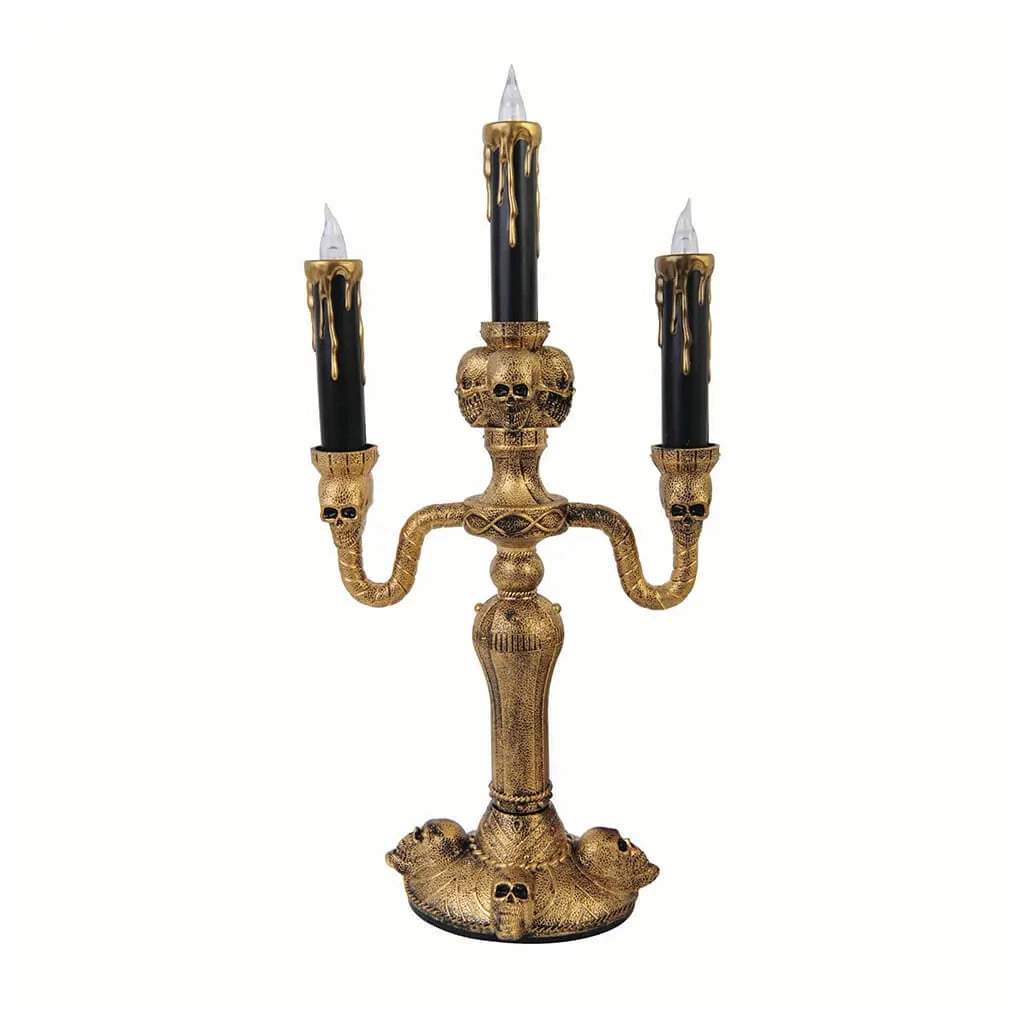 Light Up Candelabra with LED Flames, 14in