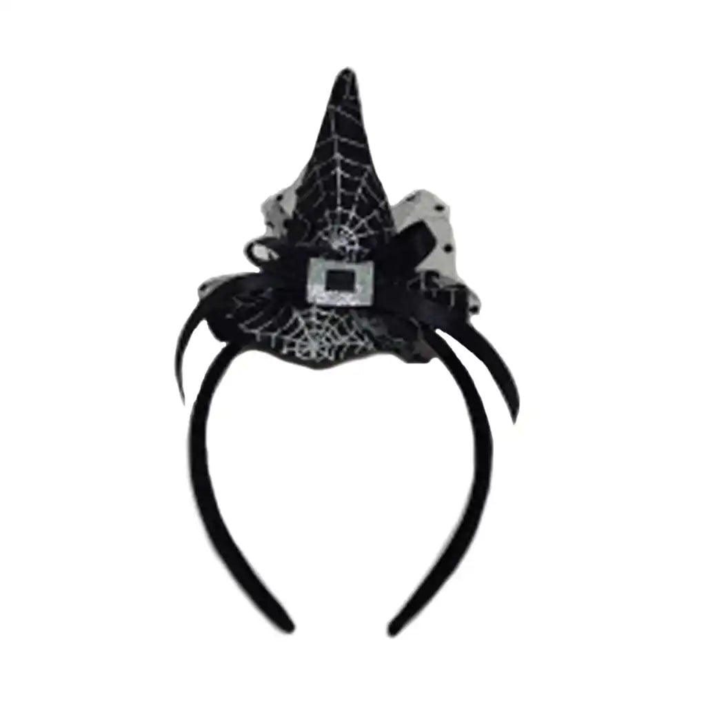 Mini Witch Hat Headpiece with Silver Buckle