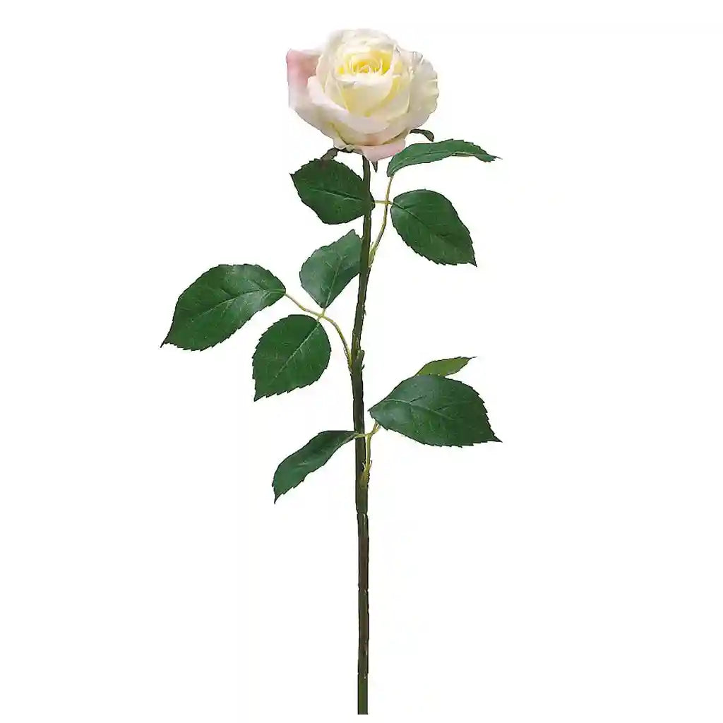 26IN Cottage Rose Bud Spray�Cream Pink