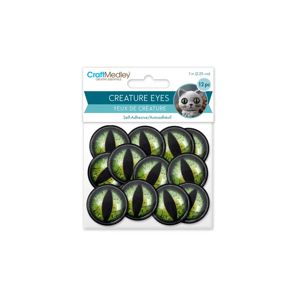Creature Eyes: 1" Self-Stick 12pc