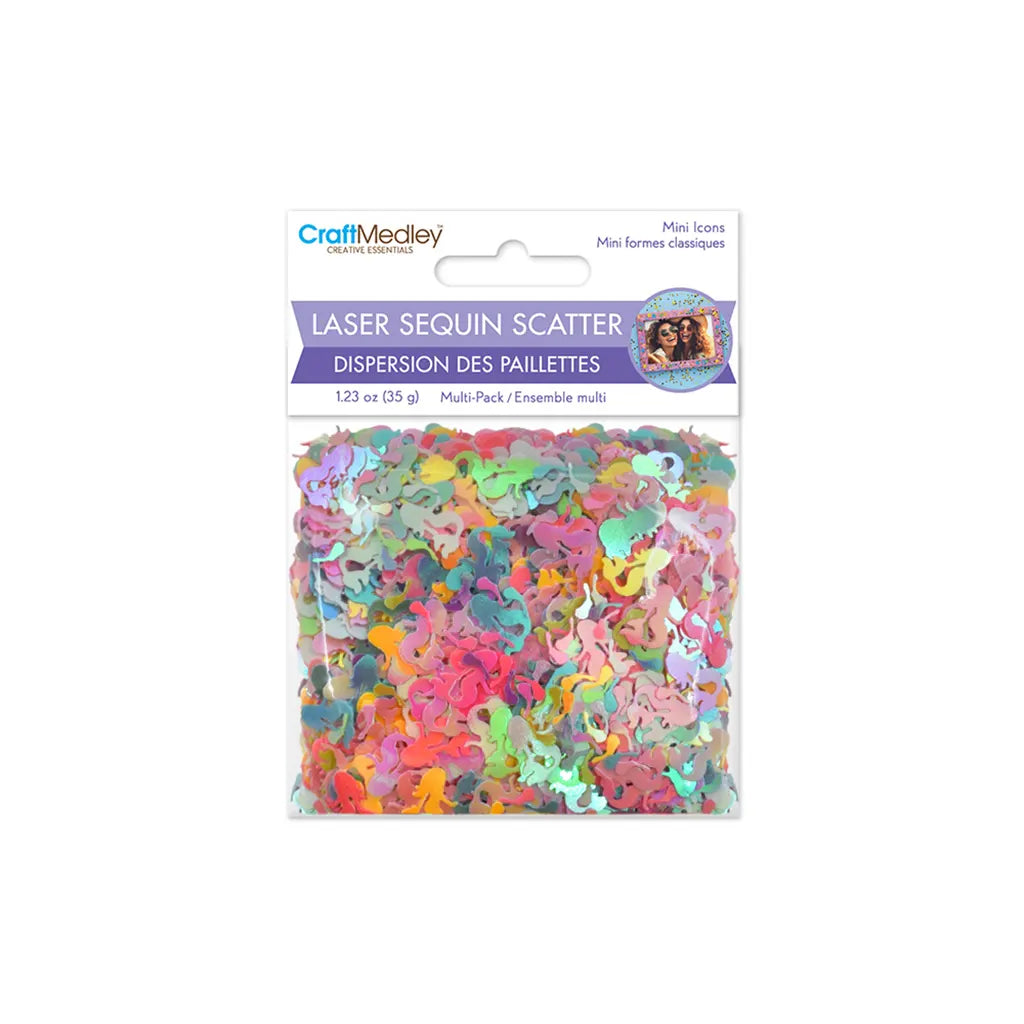 Craft Medley: 35g Mini Laser Sequin Scatter Multi-Pack Mermaid