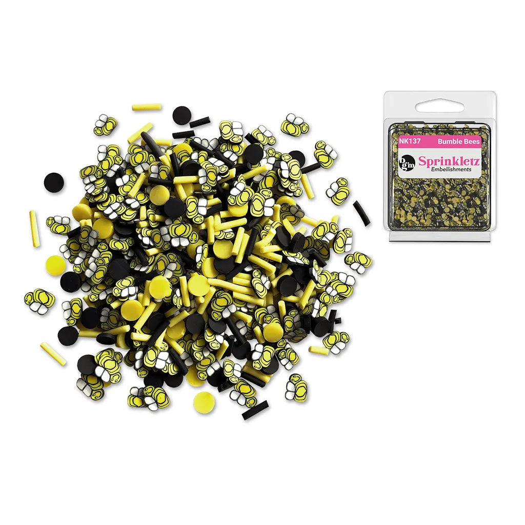 Craft Medley: 12g Sprinkletz Mini Clay Confetti Embellishments  NK137 Bumble Bees
