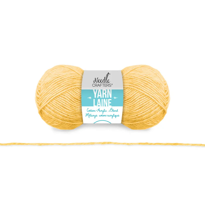 Needlecrafters: 50g Cotton/Acrylic Blend Yarn Yellow
