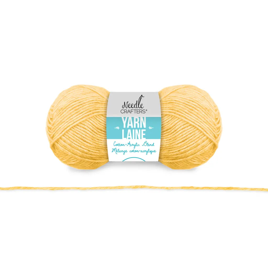 Needlecrafters: 50g Cotton/Acrylic Blend Yarn Yellow