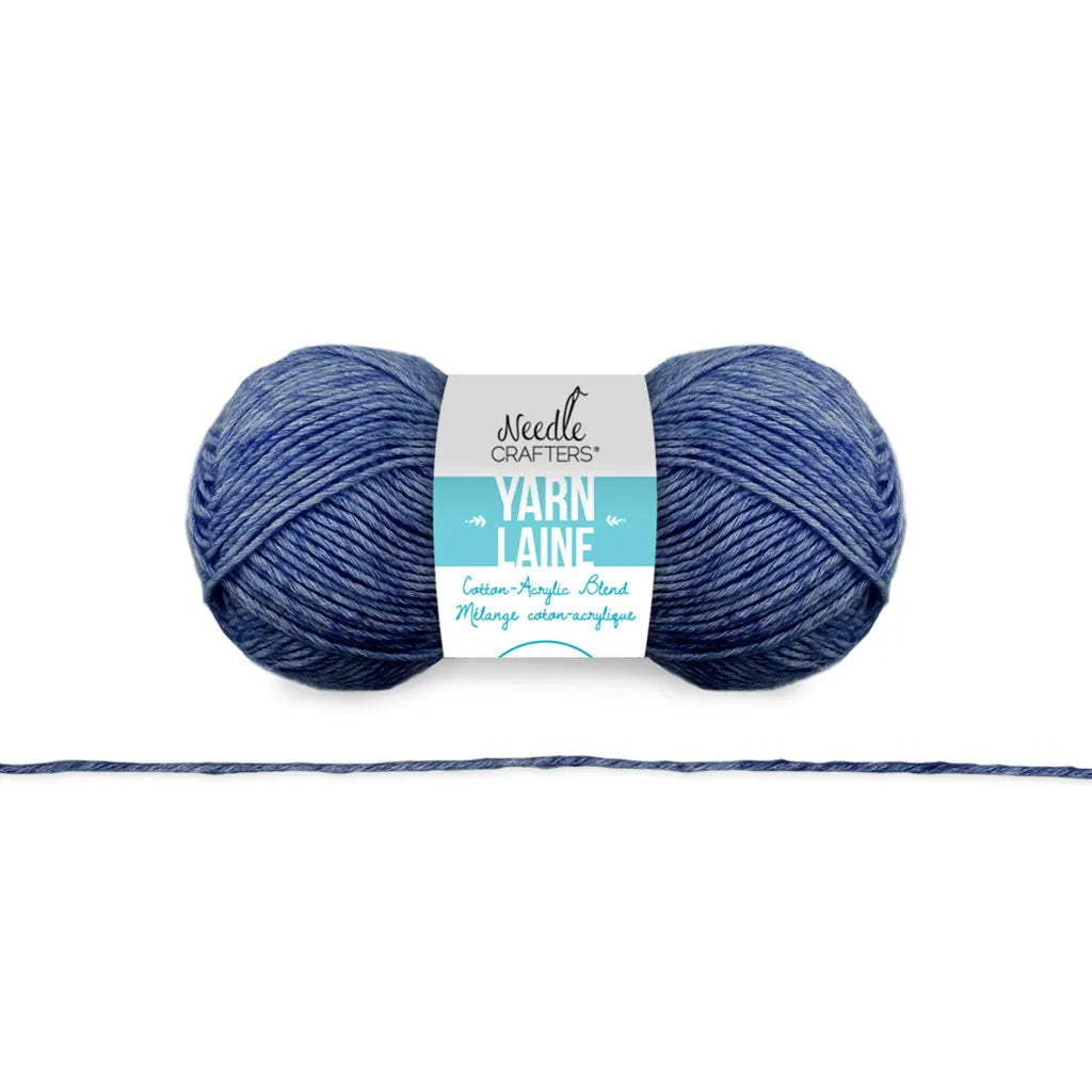 Needlecrafters: 50g Cotton/Acrylic Blend Yarn Dark Blue
