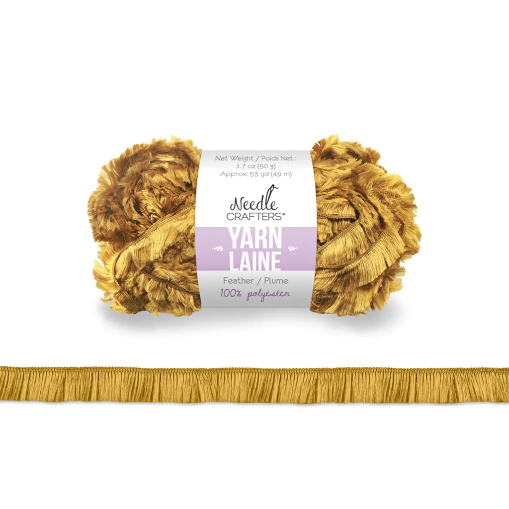 Needlecrafters: 50g Feather Yarn Polyester Ball Beige