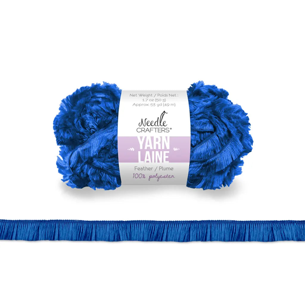 Needlecrafters: 50g Feather Yarn Polyester Ball Brilliant Blue