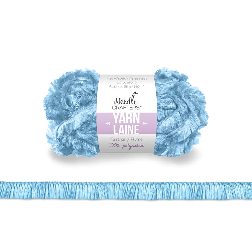 Needlecrafters: 50g Feather Yarn Polyester Ball Light Blue